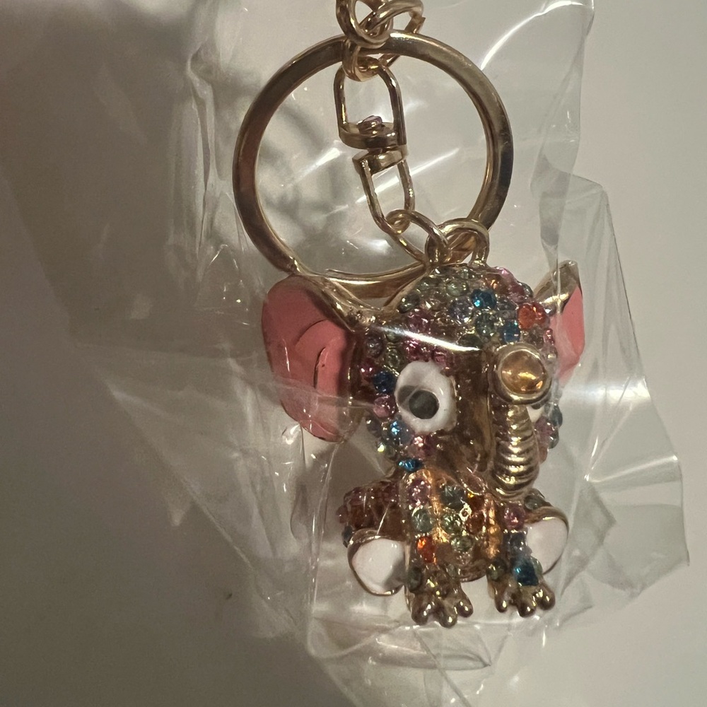 Colorful Elephant Keychain